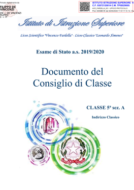 Doc. Del Consiglio Di Classe