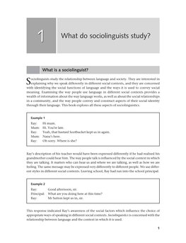 01 What Do Sociolinguists Study