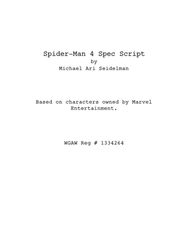 Spider-Man 4 Script