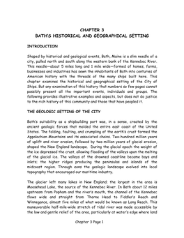 Chapter 3 Bath's Historical and Geographical Setting