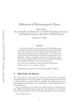 Diffraction of Electromagnetic Waves