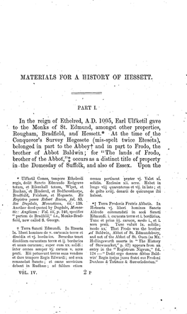 Materialsfor A. History of Iiessett