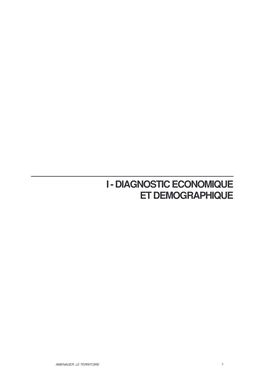 I - Diagnostic Economique Et Demographique