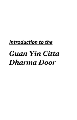 Guan Yin Citta Dharma Door