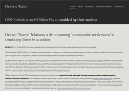 GSX Techedu Is an $18 Billion Fraud…Enabled by Their Auditor Deloitte Touche Tohmatsu Is Demonstrating “Unreasonable Reckles