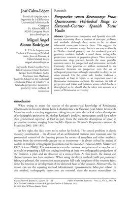 Perspective Versus Stereotomy: from Quattrocento Polyhedral Rings to Sixteenth-Century Spanish Torus Vaults