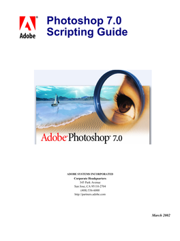 Photoshop 7.0 Scripting Guide Iii Table of Contents