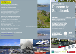 Dunoon to Sandbank – Walk & Ride Service No