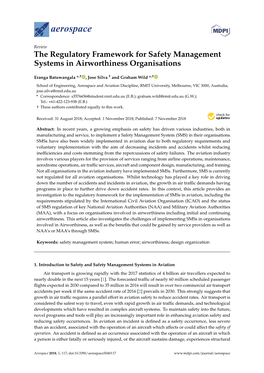 The Regulatory Framework for Safety Management Systems in Airworthiness Organisations