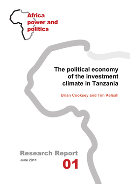 The-Political-Economy-Of-The-Investment-Climate-In-Tanzania-By-Cooksey-Kelsall-June-2011 01.Pdf