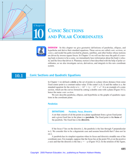 Conic Sections and Polar Coordinates