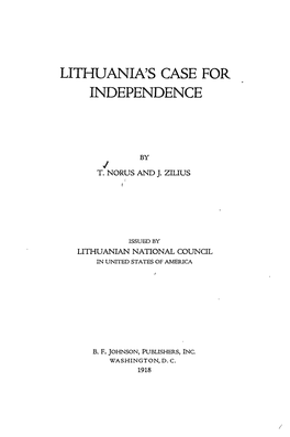 Lithuania's Case for Independence