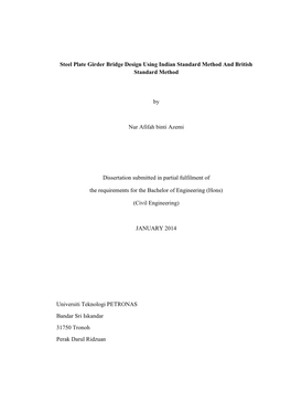 Steel Plate Girder Bridge Design Using Indian Standard Method and British Standard Method