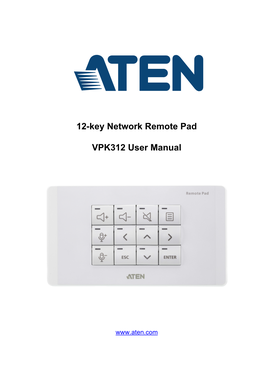 12-Key Network Remote Pad VPK312 User Manual