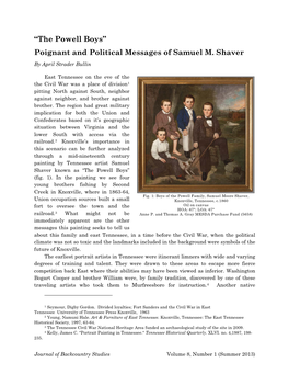 Poignant and Political Messages of Samuel M. Shaver by April Strader Bullin