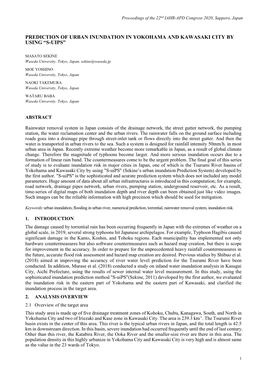 Prediction of Urban Inundation in Yokohama and Kawasaki City by Using “S-Uips”