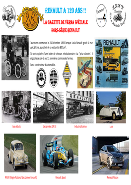 Renault a 120 Ans !! La Gazette De Verna Spéciale Hors-Série Renault