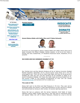 YNA Newsletter 1 of 7