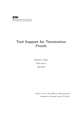 Tool Support for Termination Proofs