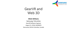 Gearvr and Web3d