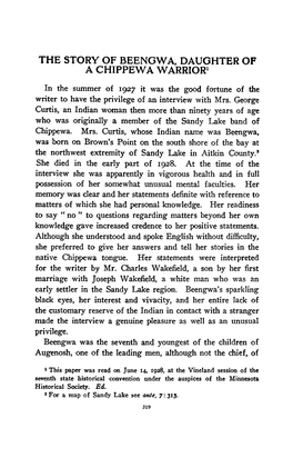 The Story of Beengwa, Daughter of a Chippewa Warrior