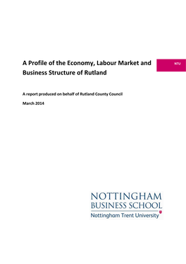 A Profile of the Economy, Labour Market and Business Structure of Rutland