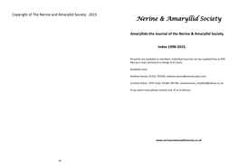 Nerine & Amaryllid Society