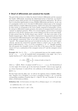 4 Sheaf of Differentials and Canonical Line Bundle