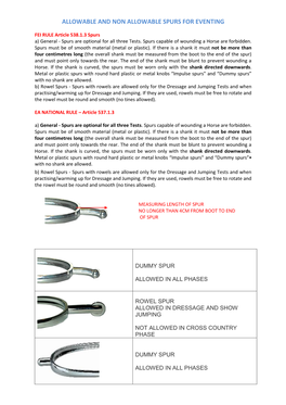 Allowable and Non Allowable Spurs for Eventing