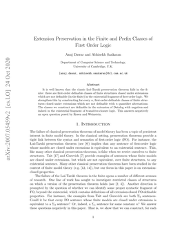 Arxiv:2007.05459V2 [Cs.LO] 24 Oct 2020 Hs Usin Eaieyi Hsppr Hti,W Hwth Show We Is, That Paper