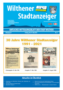 Wilthener Stadtanzeiger Unsere Partner: Stadt Eppelheim Unterstützt Durch Die Hardenberg-Wilthen AG Stadt Löwenberg/Schlesien (Lwowek Slaski)