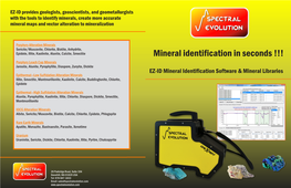 Mineral Identification in Seconds