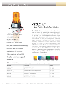 MICRO IV™ Low Profile - Single Flash Strobe