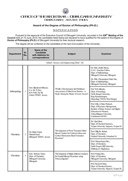 Approved in 326 Th Meeting of Executive