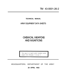 Chemical Weapons and Munitions