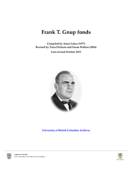 Frank T. Gnup Fonds