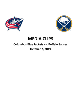 MEDIA CLIPS Columbus Blue Jackets Vs