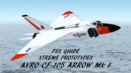 FSX Xtreme Prototypes CF-105 Arrow Guide
