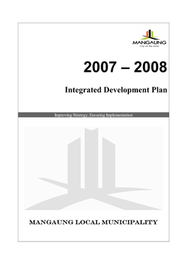 Mangaung Municipality: Integrated Development Plan
