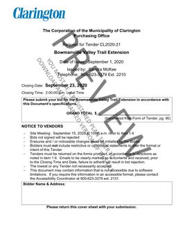 CL2020-21 Bowmanville Valley Trail Extension