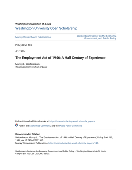 The Employment Act of 1946: a Half Century of Experience