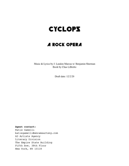 Cyclops a Rock Opera