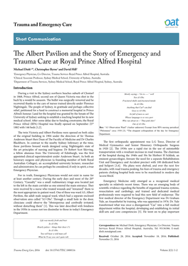 The Albert Pavilion and the Story of Emergency and Trauma Care At