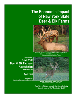 The Economic Impact of New York State Deer & Elk Farms