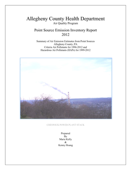 Allegheny County Health Department Air Quality Program