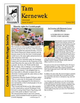 Tam Kernewek, the Cousinjack.Org Website, and Through the Gatherings