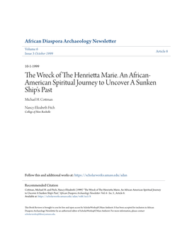 The Wreck of the Henrietta Marie. an African-American Spiritual Journey