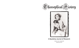 A Quarterly Journal of Research