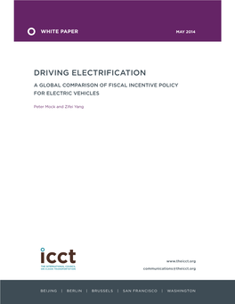 A Global Comparison of Fiscal Incentive Policy for Electric Vehicles