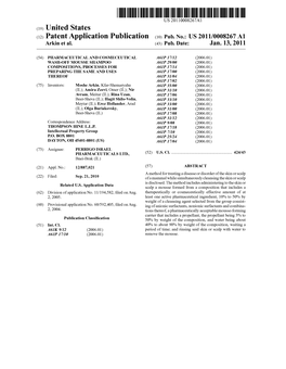 (12) Patent Application Publication (10) Pub. No.: US 2011/0008267 A1 Arkin Et Al